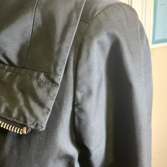 CLUB MONACO black quilted PARKA/jacket  waist tie S/P - Picture 6 of 11